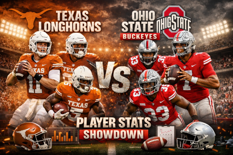 texas longhorns football vs ohio state buckeyes football match player stats