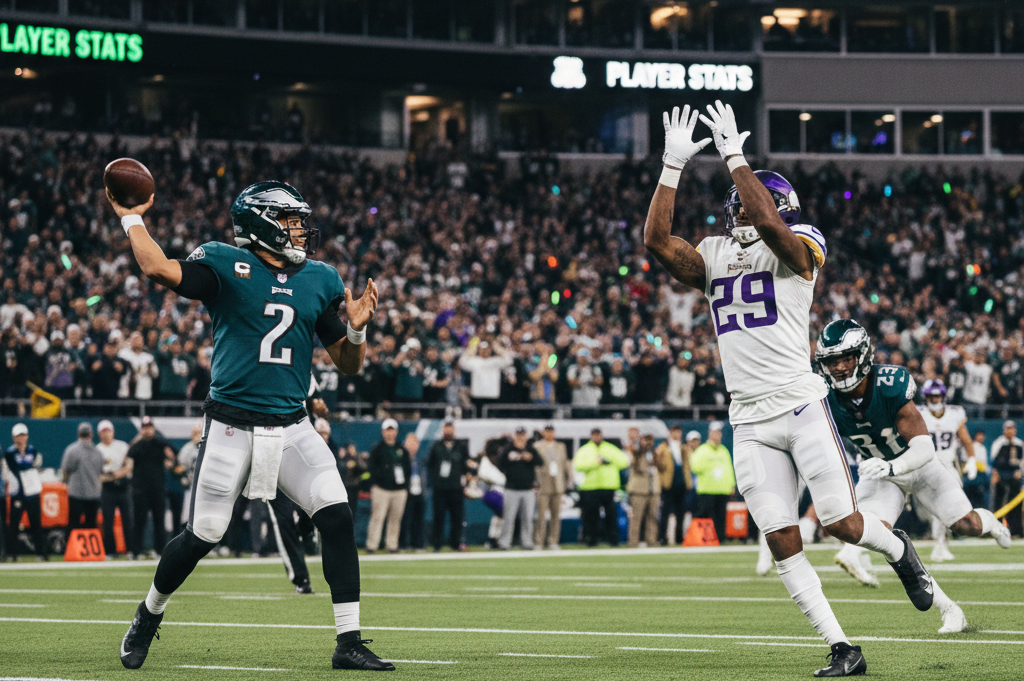 philadelphia eagles vs minnesota vikings match player stats