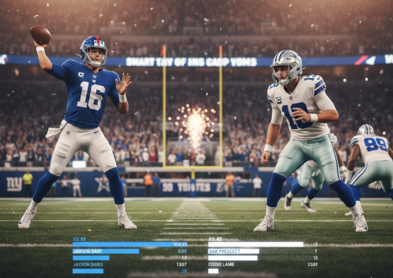 new york giants vs dallas cowboys match player stats