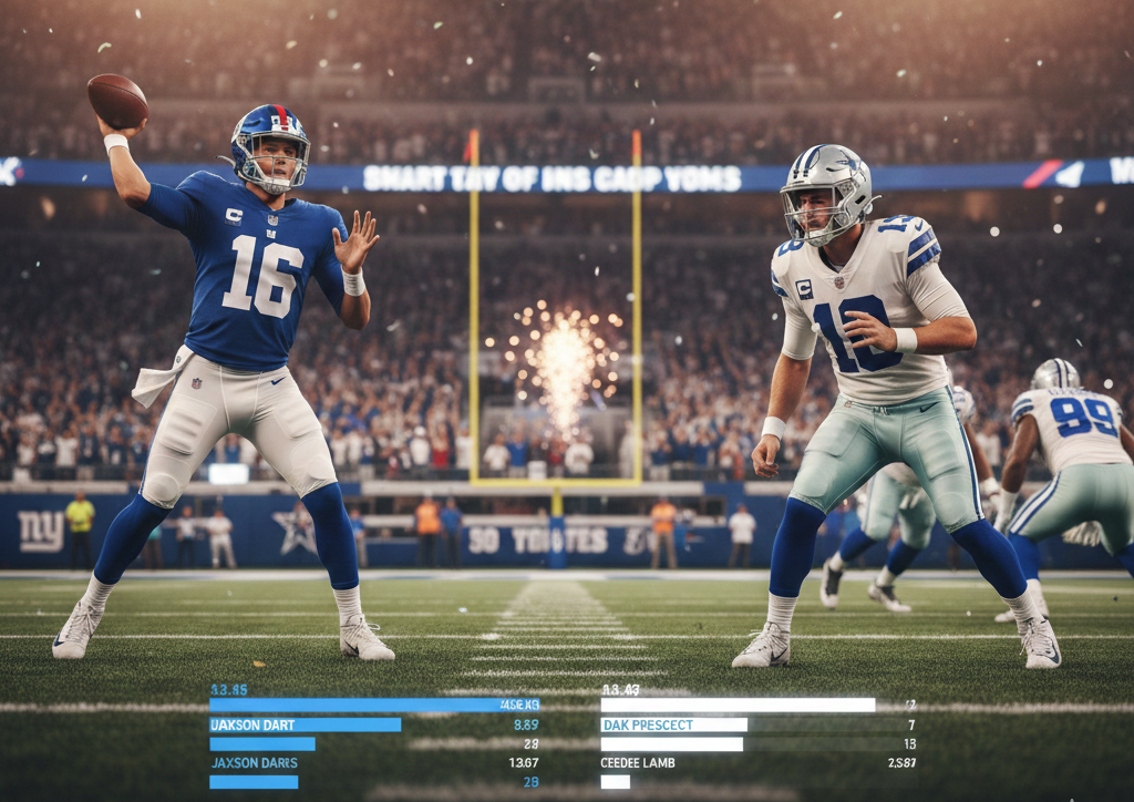 new york giants vs dallas cowboys match player stats