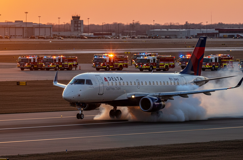 delta connection dl3543 emergency landing