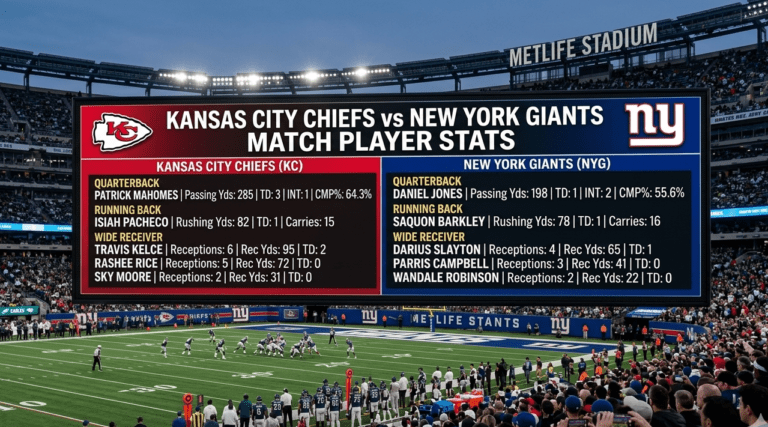 kansas city chiefs vs new york giants match player stats