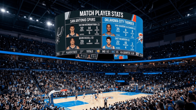 san antonio spurs vs oklahoma city thunder match player stats
